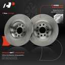 A-Premium 12.20 inch (309.9mm) Rear Vented Disc Brake Rotors Compatible with Select Volkswagen and Audi Models - Passat, Passat CC, Golf, Golf R, Tiguan, Atlas/Atlas Cross Sport, A3, Q3, 2-PC Set