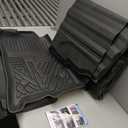 Mixsuper Floor Mats for 2023-2026 Chevrolet Colorado/GMC Canyon Crew Cab (Only for 5FT Bed), All Weather Truck Bed Liner and 2 Row Floor Liners Accessories Set Black