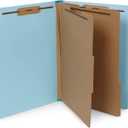 10 Blue Legal Size Classification Folders - 2 Divider 2 Inch Tyvek expansions - Durable 2 Prongs Designed to Organize Standard Law Client Files, Office Reports - Legal Size, 8 3/4 x 14 3/4, 10 Folders