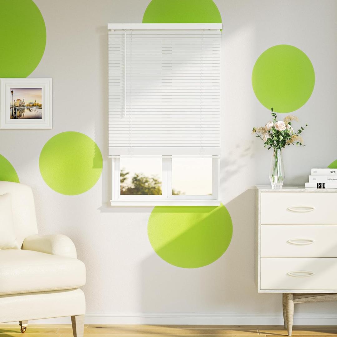 SZXIMU Window Blinds 60" W X 64" H, Cordless Blinds for Indoor Windows, 1'' Room Darkening Mini Blinds, Horizontal Blinds & Shades White for Home Office