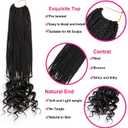 7 Packs 18 Inch Bohemian Goddess Box Braids Crochet Hair for Black Women (18 Inch, 1B#)
