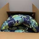 Floral Outdoor Adirondack Chair Cushions for Patio Furniture Waterproof Tufted High Back Chair Cushion with Ties for Indoor Patio Backyard 47"*19.68"*3.9" Navy Floral