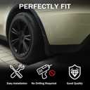 4PCS Mud Flaps for 2025 Tesla Model 3 Highland Fenders Splash Guards Non-Porous Durable All-Weather Protection Fenders for Tesla Accessories