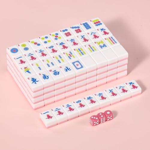 ANABIUP American Mahjong | 166 Premium 1.2-inch Pink Tiles | Complete Mahjong Game Set