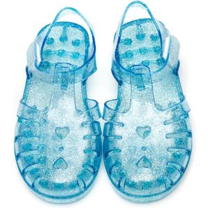 Girls Jelly Sandals Summer Costume Princess Dress Flat Breathable Waterproof Fisherman Gladiator Shoes For Girl Closed Toe Beach Flat-Sandals For Toddler Little Kid Big Kids