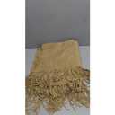 Vonty Light Brown Knitted Blanket with Tassels Fringe 50" x 60", Super Soft Knit Throw Blanket, Farmhouse Decorative Lightweight Blanket for Couch, Sofa, Bed