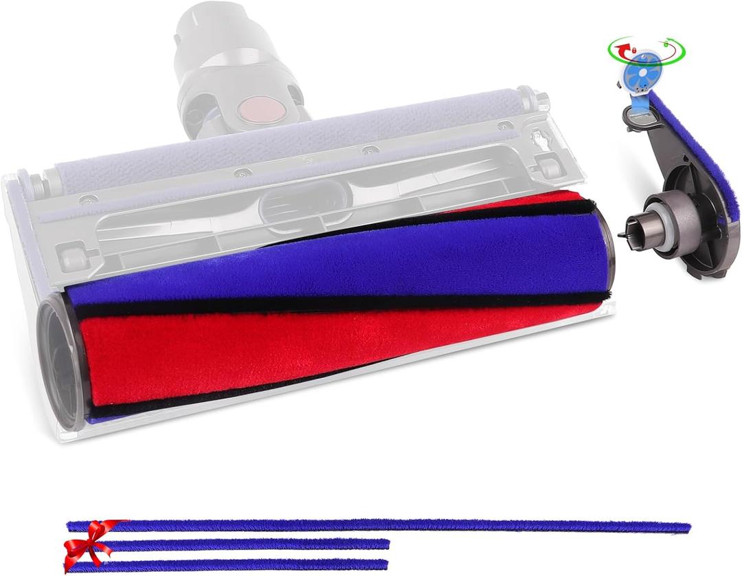 Soft Roller Brush Bar + End Cap Replacement for Dyson V6 V7 V8 V10 V11 Vacuum Cleaner Head High Absorption Vacuum Neat Tools Replacement Parts Soft Roller Brush Bar + End Cap Replacement for Dyson V6 V7 V8 V10 V11 Vacuum Cleaner Head High Absorption Vacuum Neat Tools Replacement Parts