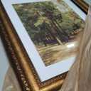 11x14 Gold Picture Frames: Antique Bronze Picture Frame with Mat for 8x10 Photo - Ornate Vintage Picture Frames with Large Display with Real Glass - for Dco Wall Gallery Room Mantel Fireplace Poster Frames