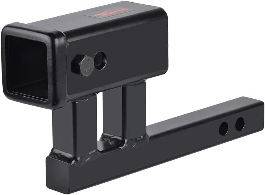84125 Towever 1.25 to 2 inch Hitch Adapter, 4.25 inch Hitch Rise for Hitch Extender, 350 lbs TW
