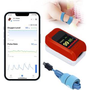 Baby Oxygen Monitor with Bluetooh App, Tracks Baby's Heart Rate, Oxygen Level, Baby Sleep Monitor, Adjustable Foot Band for 0-36 Months Infant, Non-Medical Use Only