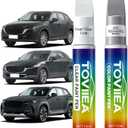 Polymetal Gray Metallic(47C) Touch Up Paint Compatible with MAZDA,2-In-1 Car Scratch Remover Pen,Car Paint Scratch Repair Kit for Scratches,Chips & Nicks,2-PCS SET