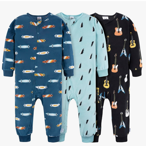 Gerber Baby Boys' Flame Resistant Fleece Footless Pajamas (3 Pack) 3T