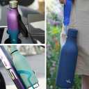 Insulated Water Bottle with Strap,18 oz Double Wall Stainless Steel Vacuum Bottles Metal Water Flask,Brick Red
