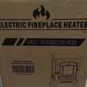 ZAFRO Electric Fireplace Stove, 5100 BTU Quick Heating Electric Fireplace Heater with Adjustable Flame Brightness, 1000W/1500W Thermostat, for Living Room, Bedroom (22 inch)