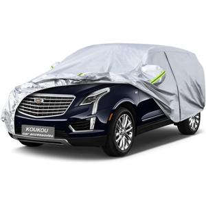 Koukou 6 Layers Car Cover Custom Fit Cadillac XT5 from 2016 to 2025, Waterproof All Weather for Automobiles, Sun Rain Dust Snow Protection. (Silver)