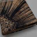 Floral Rug 5Ft Circle Jute Printed Bedroom Carpet Mat Large Round Sunflower Living Room Area Rug Black Flower Girls Playroom Floor Mat Non Shedding Rugs for Dorm Dressing Room Home Decor