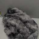 Bedsure GentleSoft Fluffy Fuzzy Tie-dye Grey Throw Blanket for Men, Soft Cozy Minky Fleece Faux Fur Blanket for Couch, Mens Room Decor Charcoal Gray Bed Cover, Thick Warm Plush Gifts for Dad, Him