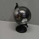 Rely+ 5" World Globe With Sturdy Metal Stand (NOT PLASTIC!) - Desktop Globes For Home Desk Table Office Decor - Book Shelf Decor Globe - 5 Inch - Metallic Black