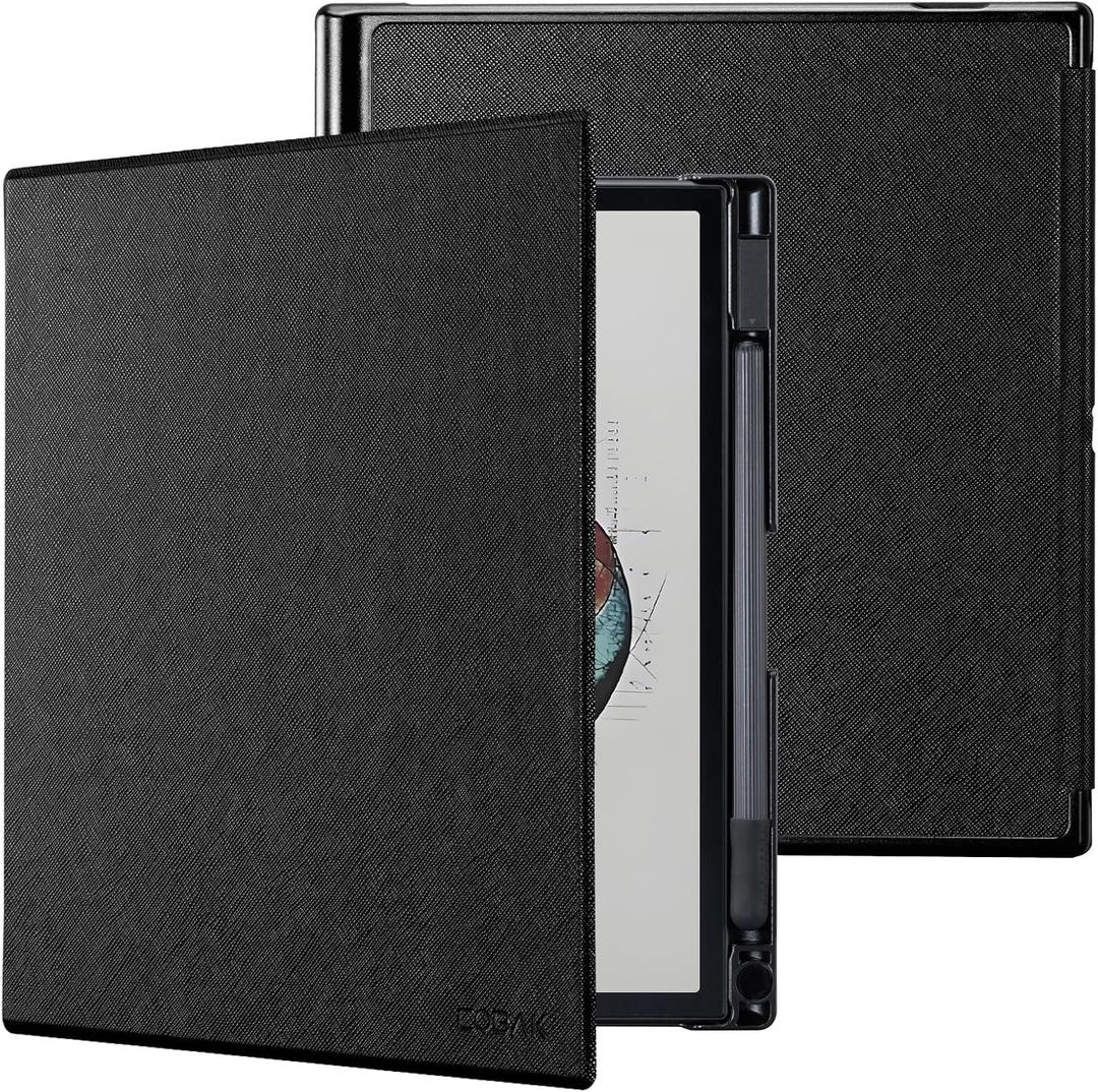 CoBak Case for 10.3" Boox Note Air 4 C (2024 Released)/Note Air 3 C Tablet ePaper(2023 Released) - New Lightweight PU and Hard Back Shell Cover with Built-in Pen Holder, Auto Sleep-Wake, Black