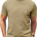 Angbater Men's Crewneck T-Shirt Fashion Short Sleeve Geometric Texture Tees Casual Summer Basic Tops