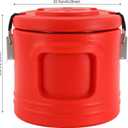 5L Portable Commercial Food Warmer, Insulated Bucket, Insulated Soup Container, Insulated Soup Carrier, Commercial Soup Containers with Lid for Hot or Cold Food Storage (Red, 5L)
