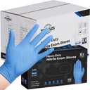 TitanFlex Nitrile Exam Gloves, Blue, 6-mil, Heavy Duty Nitrile Gloves, Mechanic Disposable Gloves, Latex Free, Powder Free, L