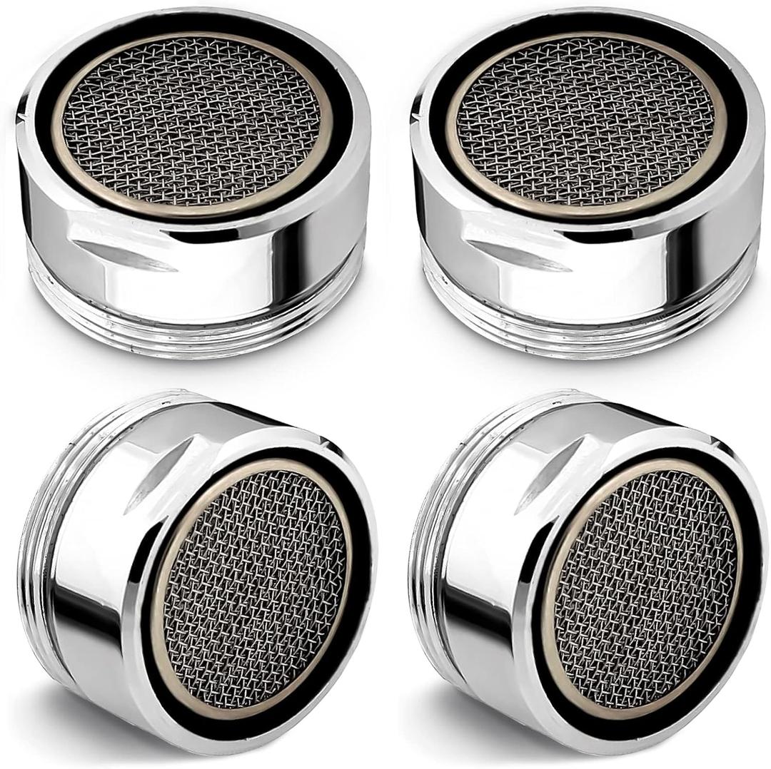 4Pcs Bathroom Faucet Aerator Replacement - 15"/16" 24mm Kitchen Bathroom Sink Attachment High Flow Aerator for Sink Faucet Aerators M24 Male Thread