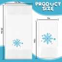 JarThenaAMCS Christmas Hand Towels Winter Blue Snowflake Embroidered Cotton Bathroom Towel Absorbent Bath Towel for Holiday Hand Drying Cleaning Cooking, 29.5 x 13.7 Inch, 2Pcs