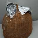 3-Light Dark Curry Rattan Pendant Light,13.77" Rustic Hanging Light,Brown Wicker Pendant Light Hand-Woven Rattan Chandelier for Workplace Dining Living Bedroom Kitchen Farmhouse