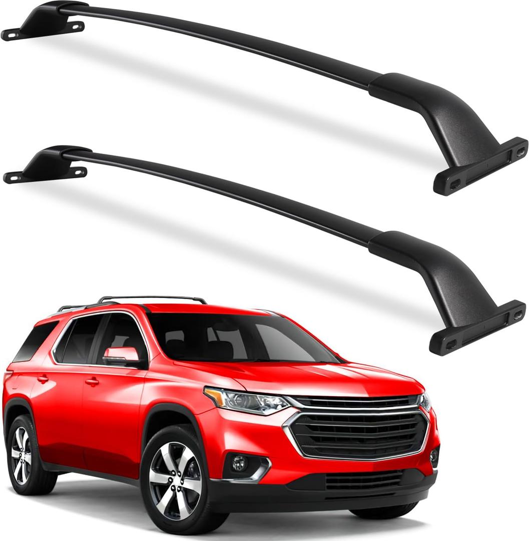 Wonderdriver Roof Rack Cross Bars 220lb Compatible with Chevy Chevrolet Traverse 2018 2019 2020 2021, Heavy Duty Crossbar Luggage Racks Roof Rail Rooftop Luggage Carrier Canoe Kayak Cargo Accessories