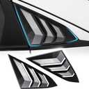Rear Side Window Louvers for 10th Gen Civic Sedan Compatible with Honda Civic 2016-2021 Exterior Accessories Air Vent Window Scoop Shades Blinds Cover (Carbon Fiber)