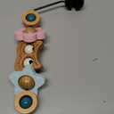 Baby Bouncer Toy Bar Wooden Compatible with Baby Bjorn Bouncer, Bouncer Toy Attachment, Tight and Secure Fit, So Fun to Watch, Touch and Spin for Babies All Ages (Wood Color Owl)