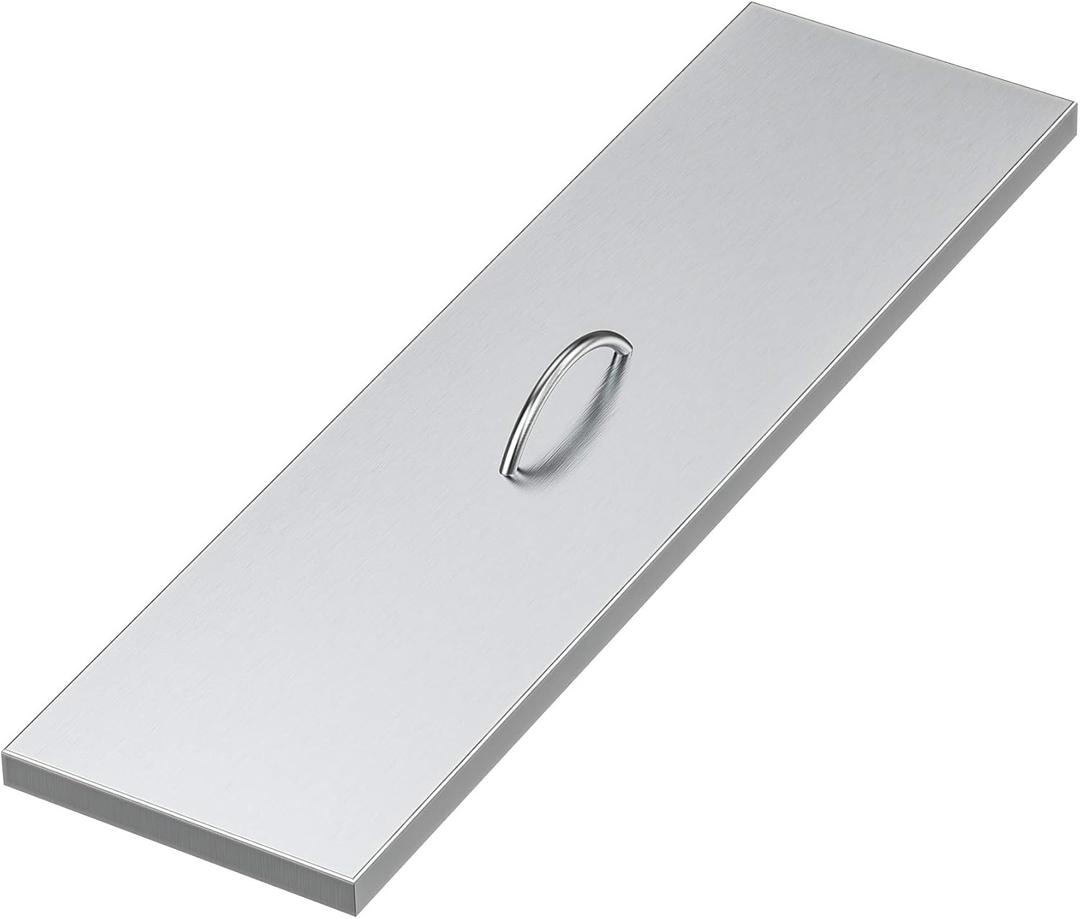 Stanbroil 33" x 9" Stainless Steel Fire Pit Cover Fits 30 x 6 Inches Linear Drop-in Burner Pan