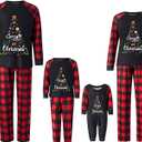 CIYCUIT Family Christmas Pajamas Matching Sets  Buffalo Plaid Holiday PJs for Men, Women, Kids, Baby & Dog (L)
