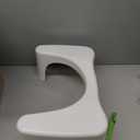 Squatty Potty Simple Curve Bathroom Toilet Stool 7" White
