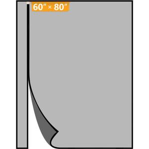 Yotache Left Right Side Universal Opening Magnetic Screen Door Fits Door Size 60 x 80, Reinforced Sewing Net Curtain for Balcony, French, Sliding Glass Door, Actual Screen Size 62" x 81" (Black)