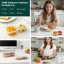 QCQHDU Snack Containers with Lids, 4.4 oz Small Plastic Snack Boxes 2 Compartments for Portion Control and Meal Prep Lunch Food Sauce Containers for On-the-Go Meal, Camping, Travel, Office, 30 Sets