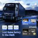 1 Pack High Power Led Light Bar Rectangular with Projector Len, Yellow Auxiliary Light Barled, Lights for Car Truck Boat SUV ATV Auxiliary Work Light