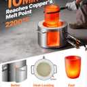 VEVOR 16KG Propane Melting Furnace Kit, Gas Metal Smelting Kit, Dual Burner Foundry Home Kiln with Crucibles and Tongs, Forge Casting Tool for Gold Silver Copper Aluminum Metal Recycle