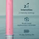 Philips Sonicare 4100 Series Electric Toothbrush - Sonic Toothbrush with Advanced Sonic Technology, Pressure Sensor, Two Intensity Settings, Smartimer & Quadpacer, Deep Pink, Model HX3681/26