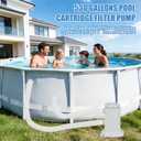 530 GPH Above Ground Pool Filter Pump | Water Circulation, Cartridge Filtration System, Crystal Clear Pool, Energy-Saving Performance | Water Circulation, Cartridge Filtration System, Crystal Clear Pool, Energy-Saving Performance