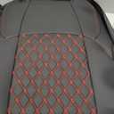 LUCKYMAN CLUB 5 Car Seat Covers Full Set with Waterproof Faux Leather Universal fit for RAV4 Accord Altima Tacoma Rogue CX5 CRV (Black&Red Full Set)