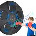 Smart Music Boxing Machine - Wall Mounted Music Punching Pad for Kids, Electronic Focus Agility Training Pad with Boxing Glove, Compact and Resilient - Maquina de Boxeo Musical Pared (Blue light.)