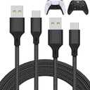 MENEEA Charger Charging Cable for PS5/PS5 Pro Controller,for Xbox Series X/S,for Nintendo Switch 2 Pack 10FT Replacement USB C Cord Nylon Braided Type-C Ports for PlayStation 5 Skin & Protector Sets