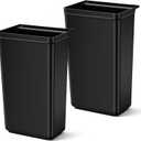 Briwooody 2 Pcs Large Capacity Trash Bins for Bussing Cart 22" H, 9" W, 13"L Attachable Trash Can Hauler for Rolling Utility Cart Accessories Wastebasket Polyethylene Plastic Restaurant Tub