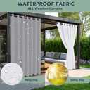 White Outdoor Curtains for Patio Waterproof - 6 Panels Privacy Weatherproof Outside Curtains with Grommets for Pergola, Gazebo, Porch, Cabana, Balcony, 54 x 84 Inch