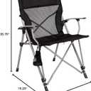 MACSPORTS Hard Arm Tension Chair, Black, 22.5 inches x 26 inches x 35.75 inches