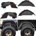 Nilight Front & Rear Inner Fender Liners Wheel Cover Fit for 2007-2018 Wrangler JK JKU 4WD (4-Door/2-Door) Unlimited Bolt-on Style Fender Flares Splash Guards