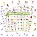 Containlol 35 Pcs Spring Bingo Game 24 Players Flower Butterfly Bingo Cards Spring Party Games Supplies for Adults Holiday Family Activity Birthday Party Favors Gifts