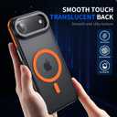 Magnetic for iPhone Air case, with Camera Lens Protector [10Ft Military-Grade Protection] Compatible with fit MagSafe Slim case for iPhone 17 Air 6.5 inch, Orange Bumper